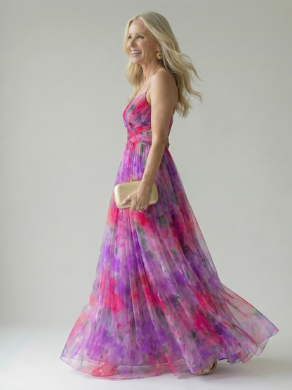 Isel - Confortevole Abito Maxi Soft Wrap