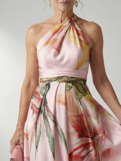 Amiel - Leggero Abito Maxi Floreale