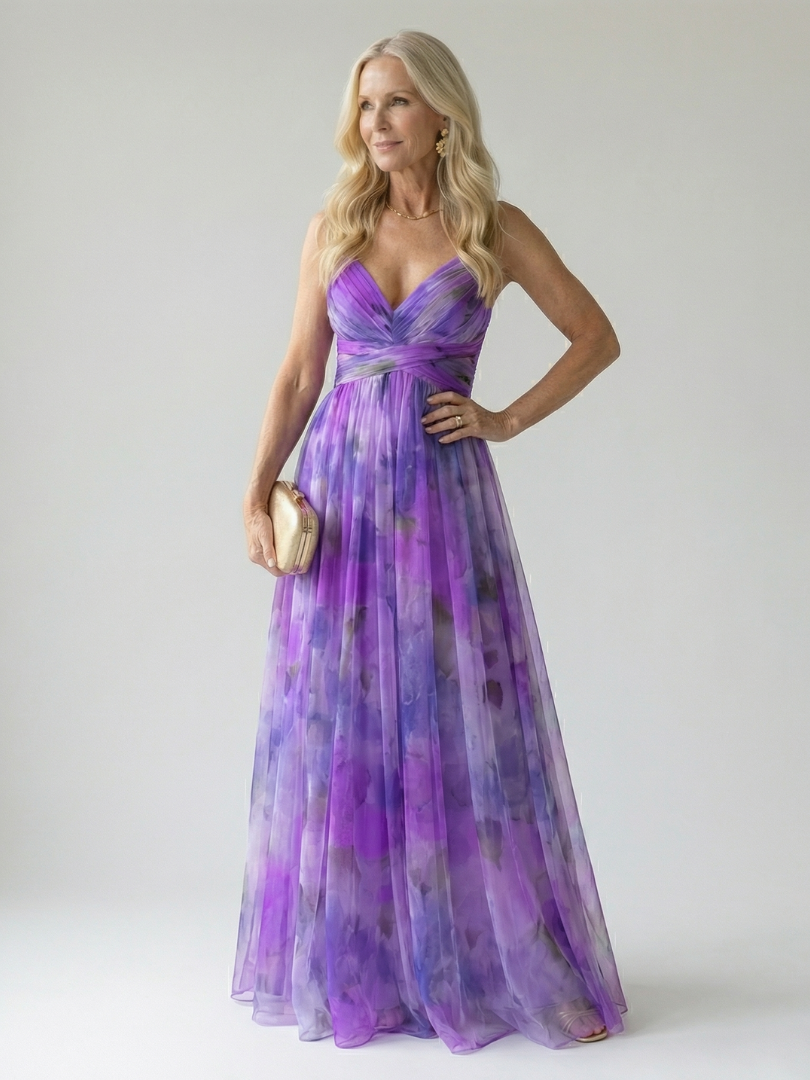 Isel - Confortevole Abito Maxi Soft Wrap