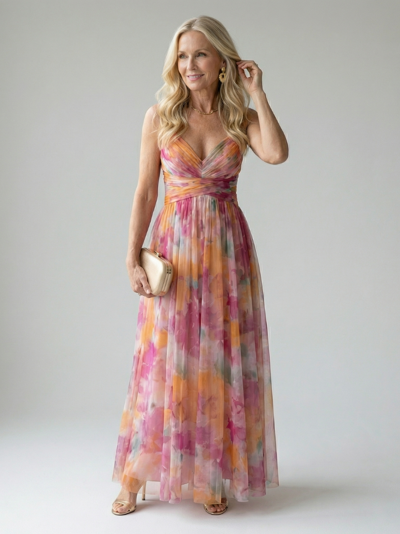 Isel - Confortevole Vestito Maxi Soft Wrap