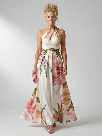 Amiel - Leggero Vestito Maxi Floreale
