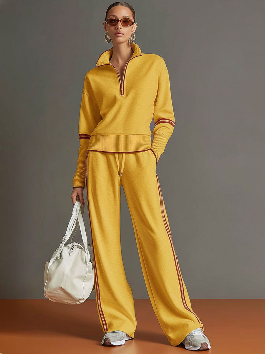 Marieta - Comodo Blusa e Pantaloni a Gamba Larga