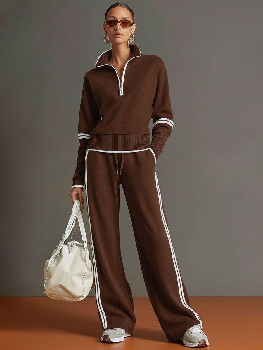 Marieta - Comodo Blusa e Pantaloni a Gamba Larga