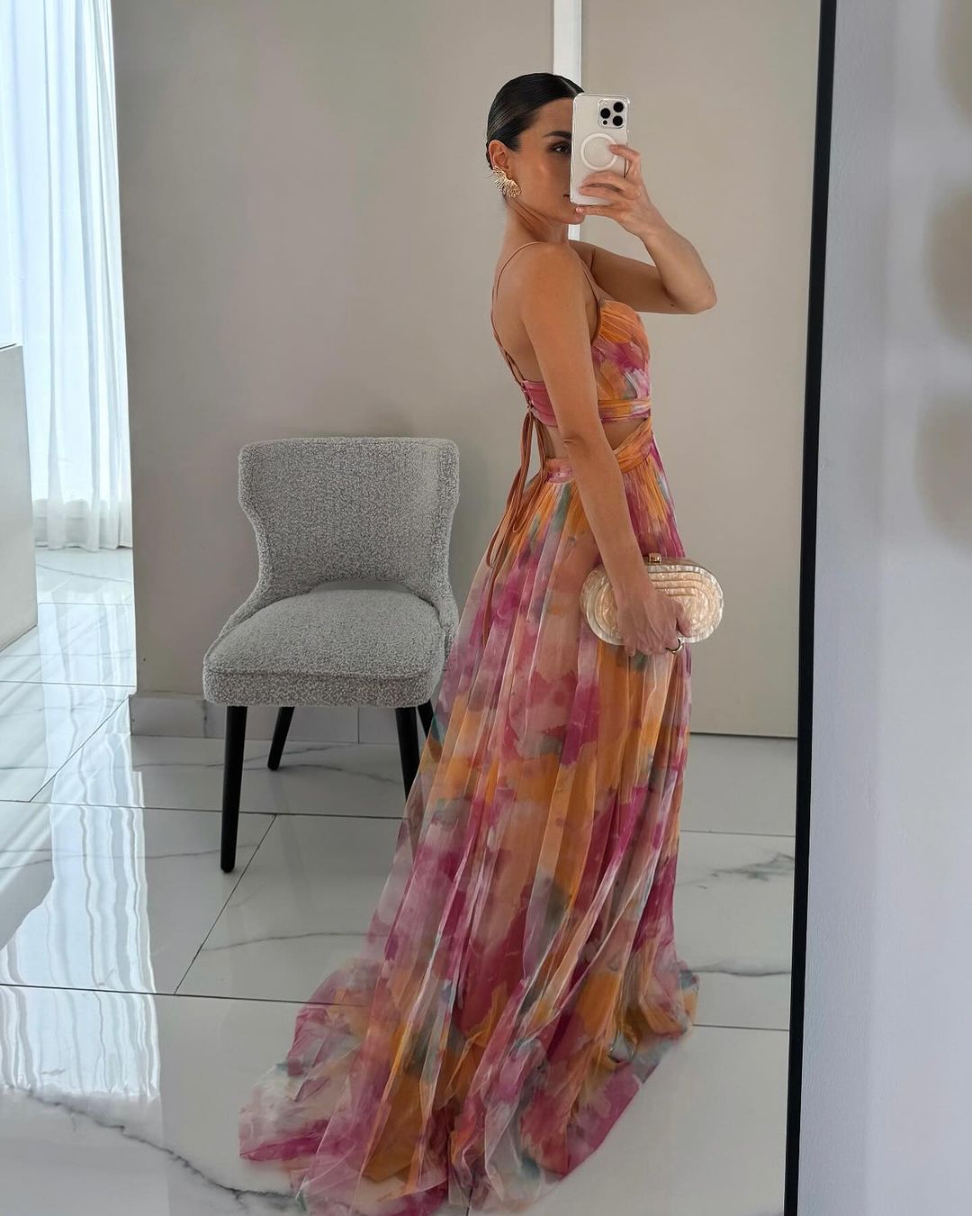 Alveria Milano| Incantevole Maxi Dress con Stampa Floreale