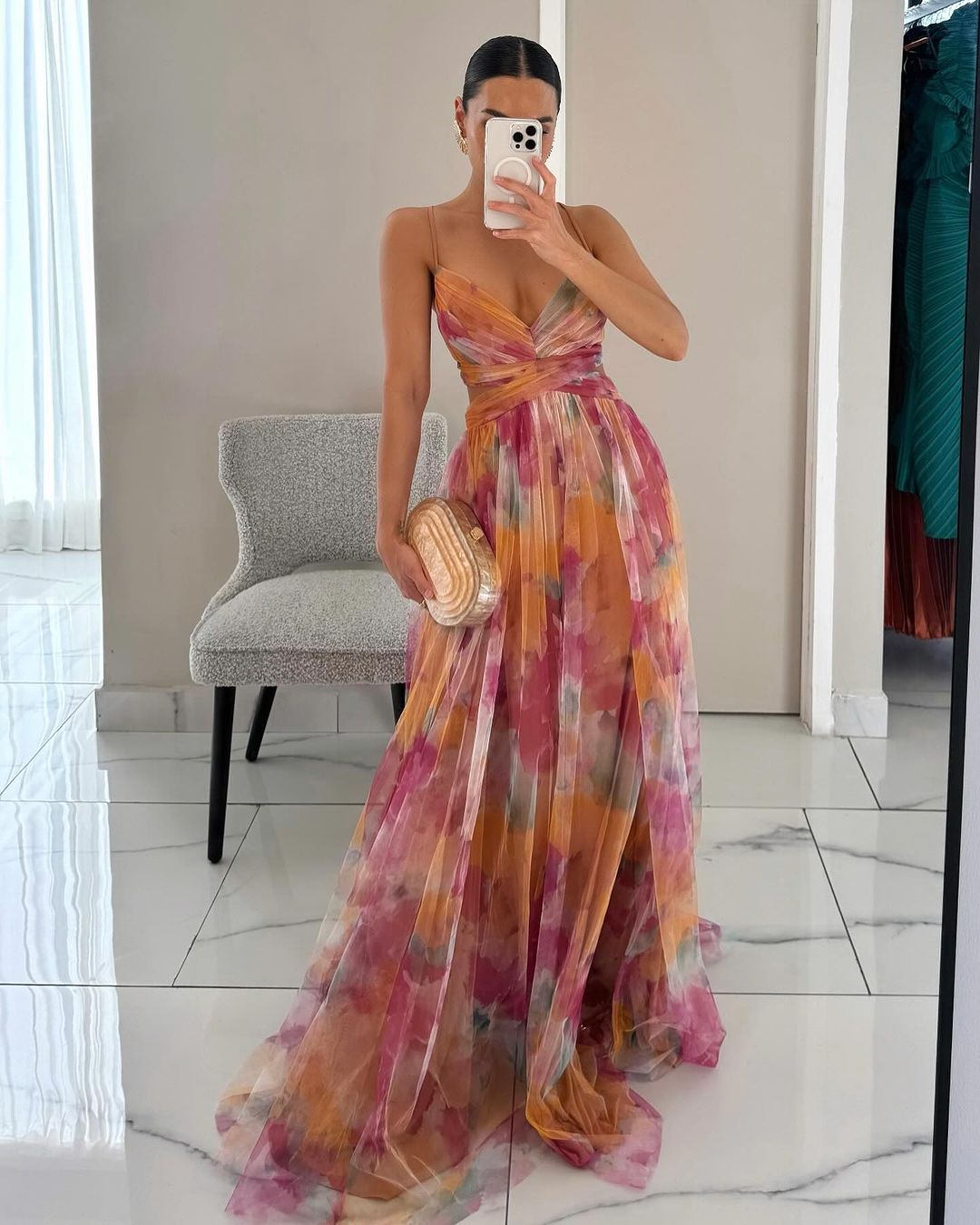 Alveria Milano| Incantevole Maxi Dress con Stampa Floreale