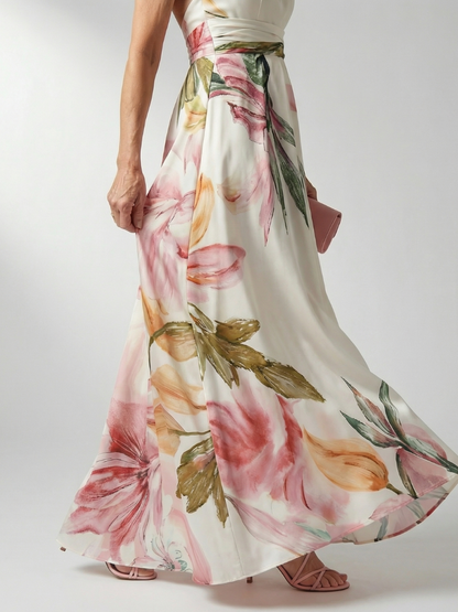 Amiel - Leggero Abito Maxi Floreale