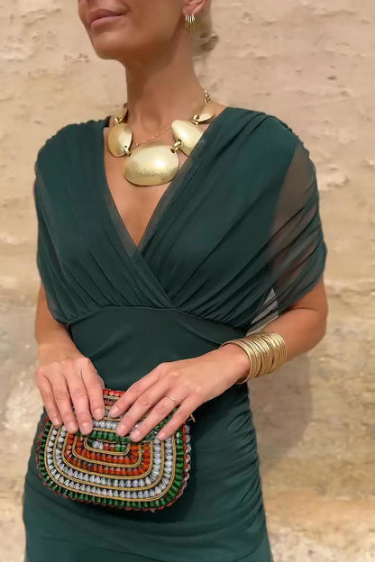 Louise | Elegante Abito Maxi da Festa con Collo a V