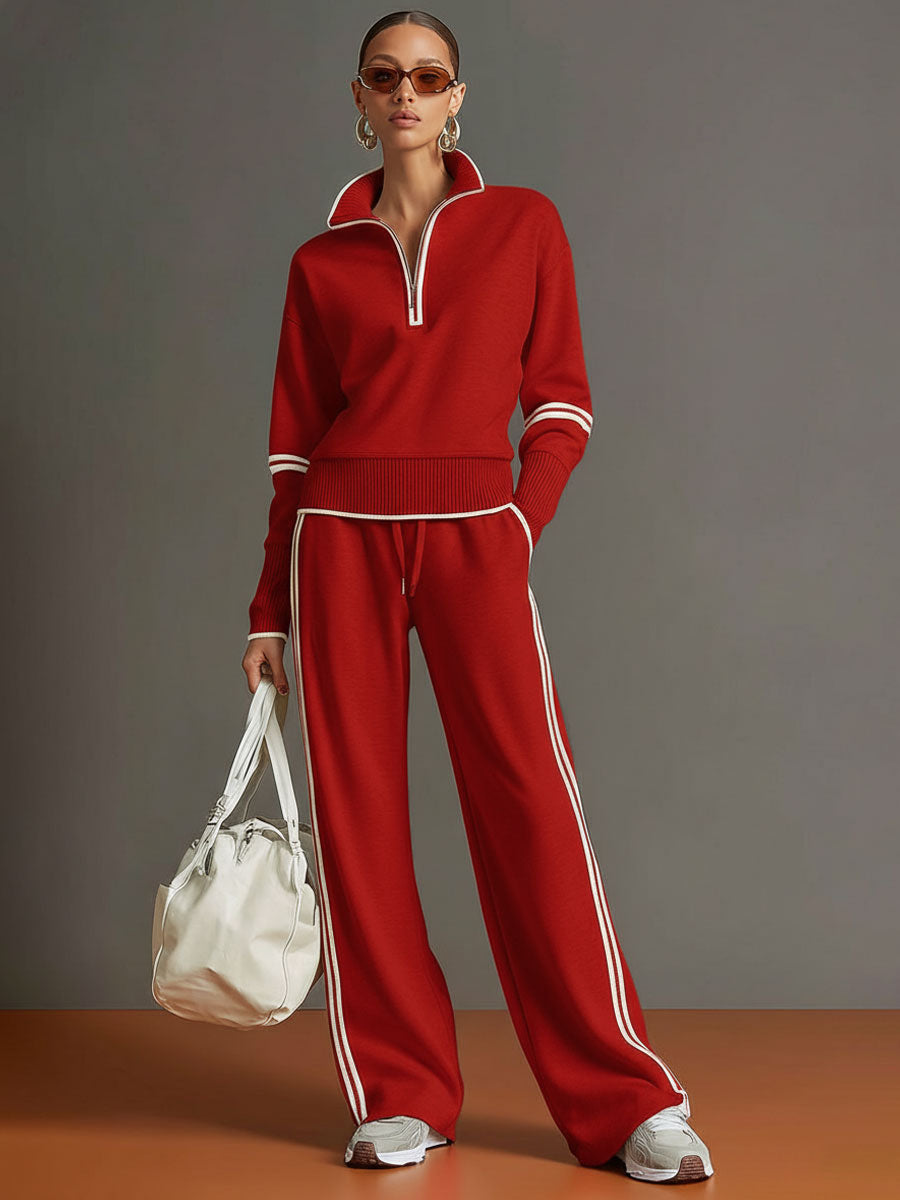 Marieta - Comodo Blusa e Pantaloni a Gamba Larga