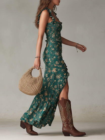 Inés - Elegante Vestito Maxi Boho Leggero