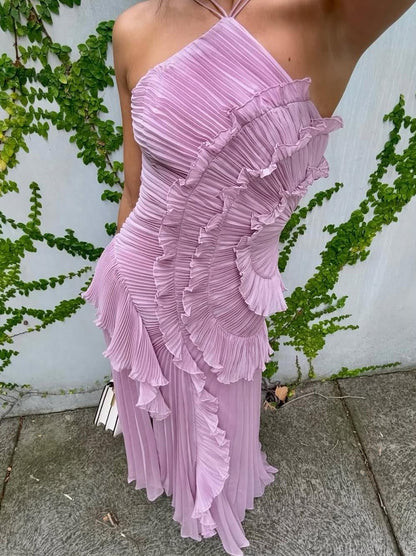 ISADORA IL VESTITO VOLANT EDIZIONE LIMITATA - Elegante Vestito Lungo Asimmetrico