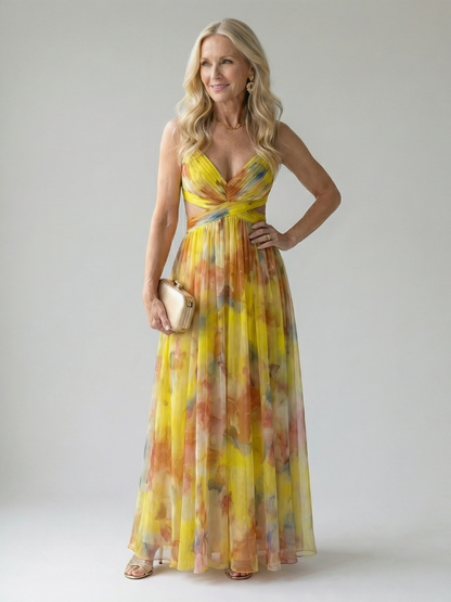 Isel - Confortevole Abito Maxi Soft Wrap