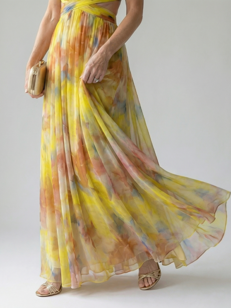 Isel - Confortevole Abito Maxi Soft Wrap