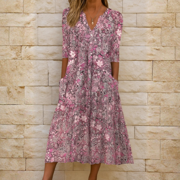 OLIVIA - Elegante Abito Scollo a V