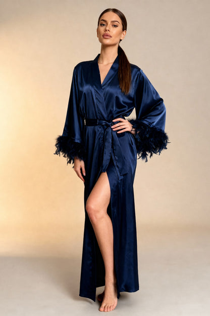 Celiana Satin Long Kimono