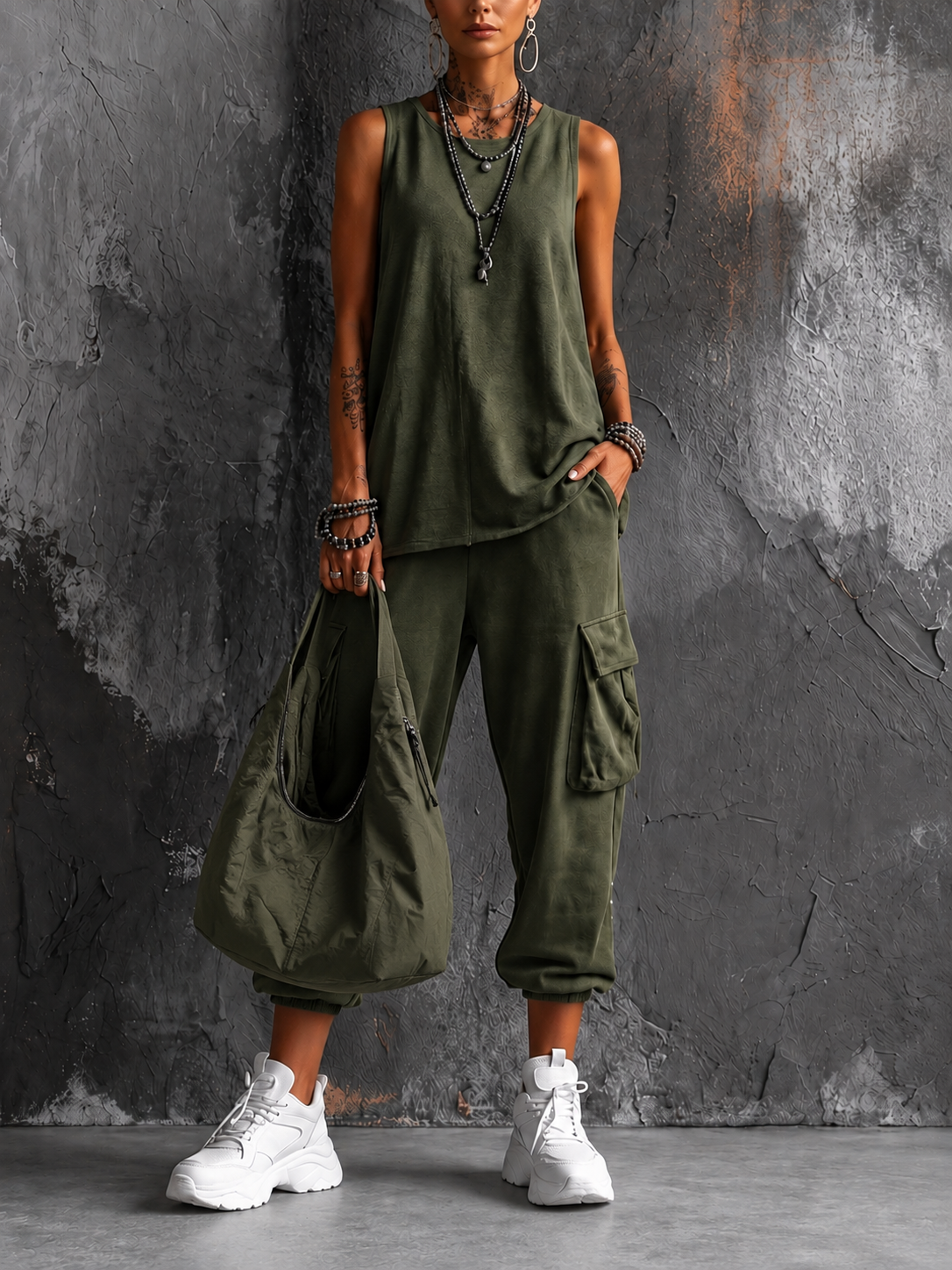 Noelia - Confortevole Conjunto casual di comfort urbano