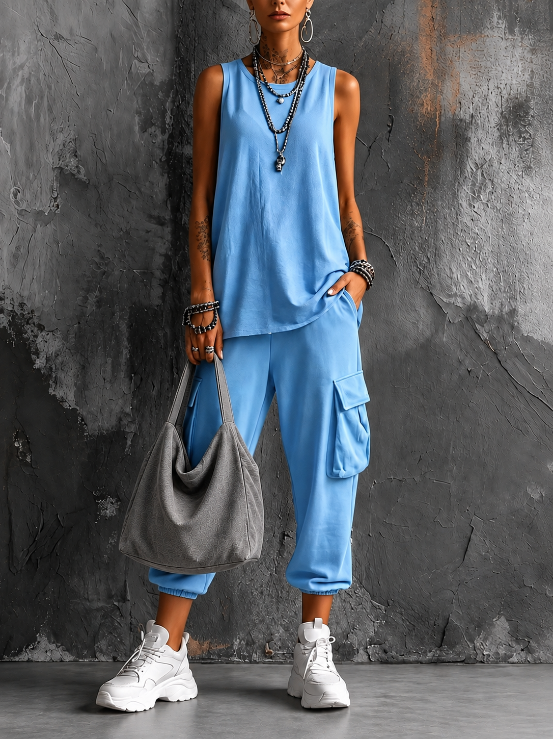 Noelia - Confortevole Conjunto casual di comfort urbano