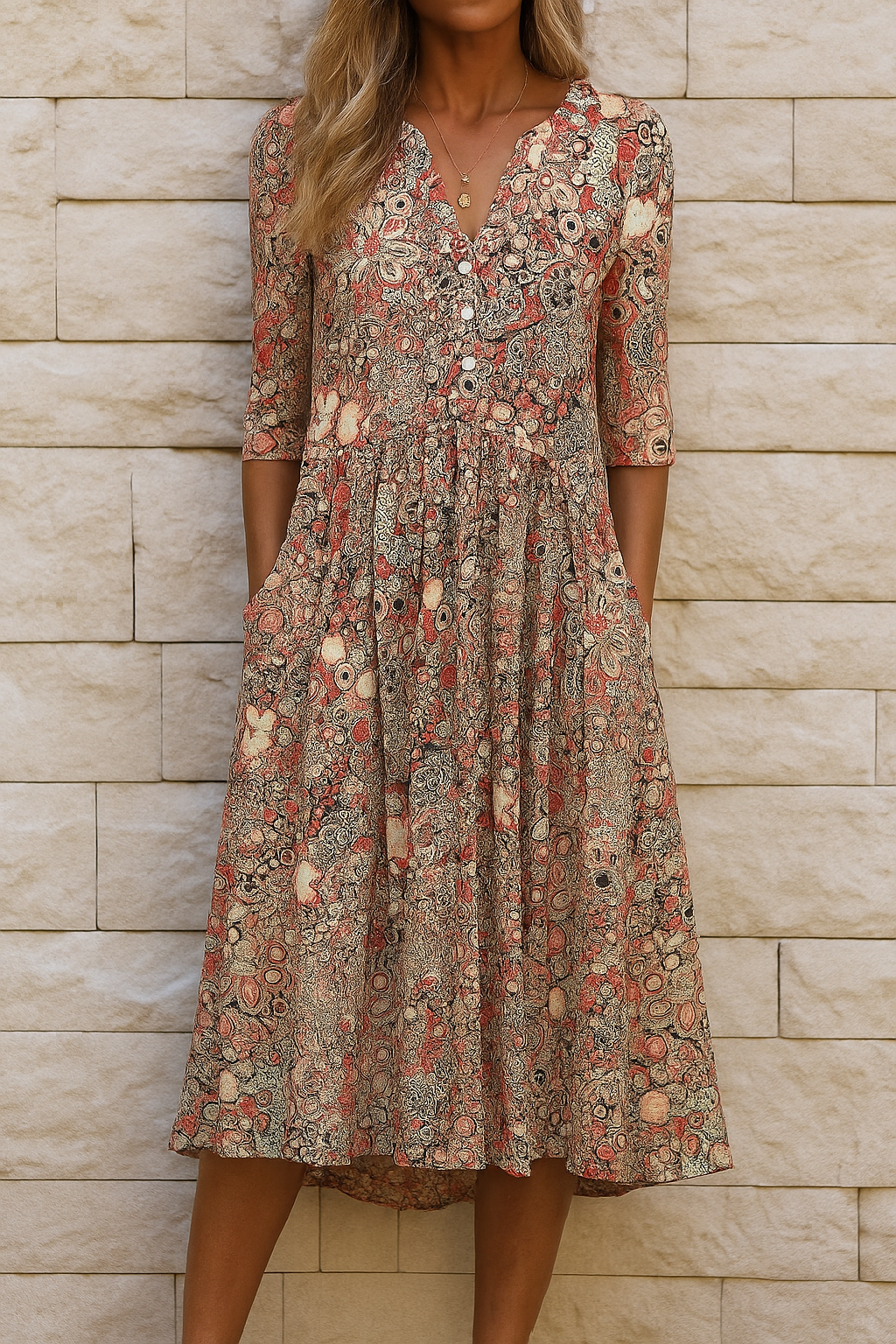 OLIVIA - Elegante Abito Scollo a V