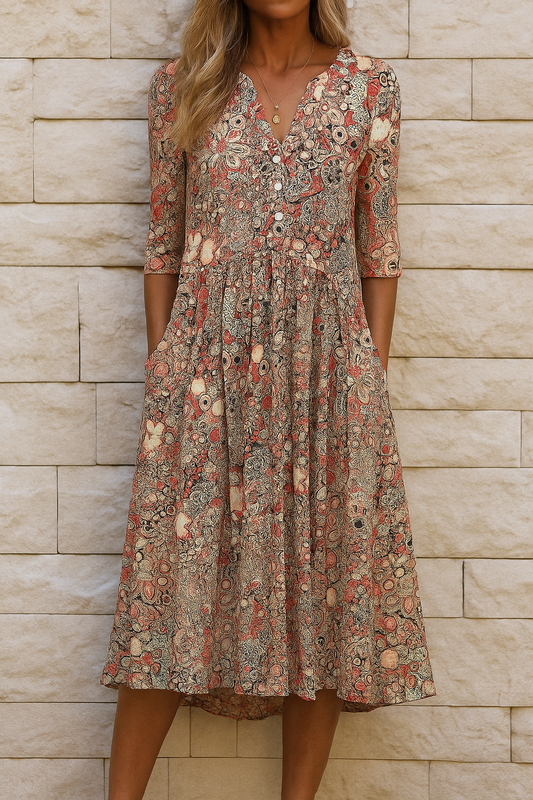 OLIVIA - Elegante Abito Scollo a V