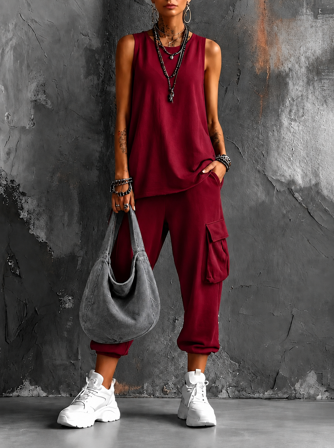 Noelia - Confortevole Conjunto casual di comfort urbano