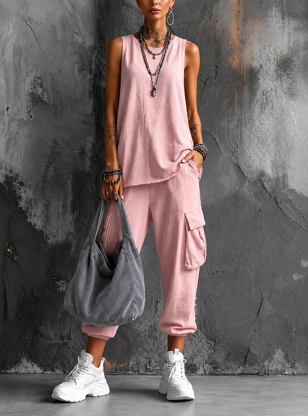 Noelia - Confortevole Conjunto casual di comfort urbano