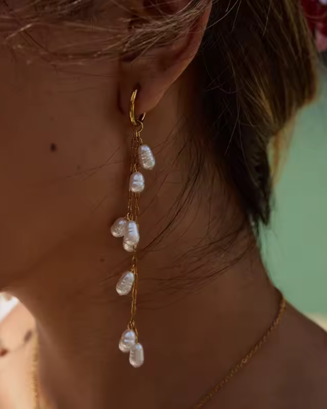 ORECCHINI LUNGHI PERLE - Leggeri Eleganti