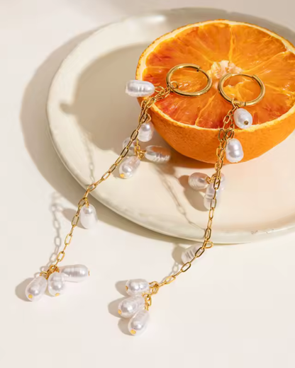 ORECCHINI LUNGHI PERLE - Leggeri Eleganti