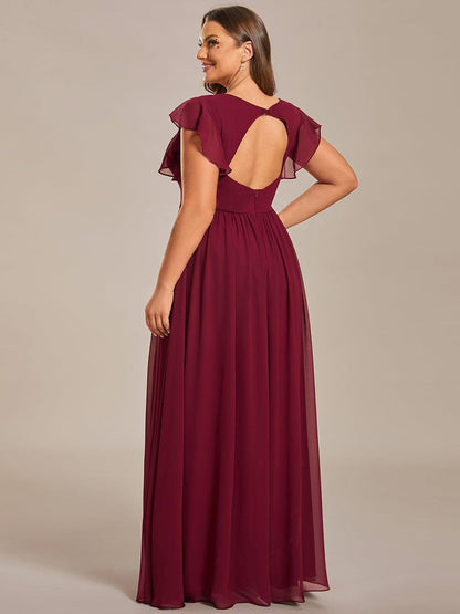 LILYANA | Abito chiffon elegante con volant