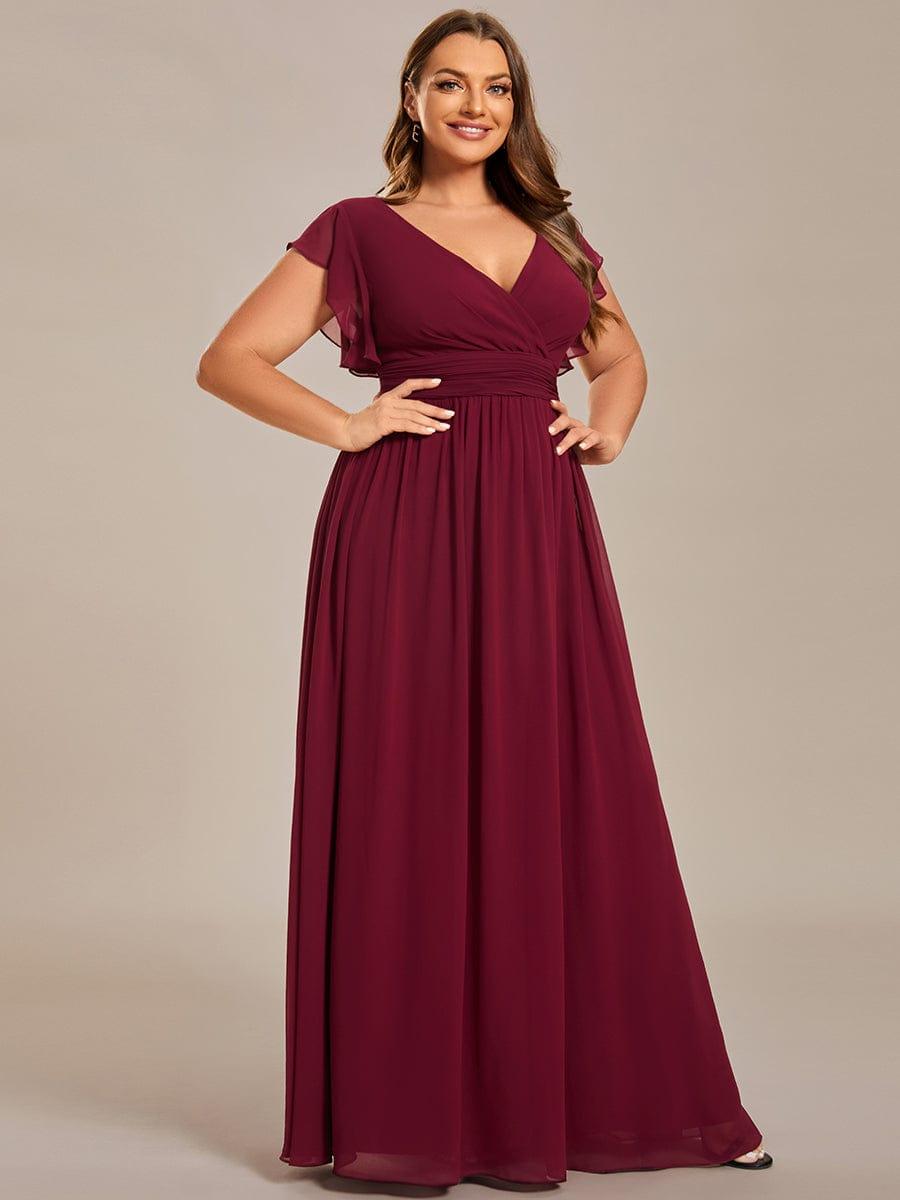 LILYANA | Abito chiffon elegante con volant