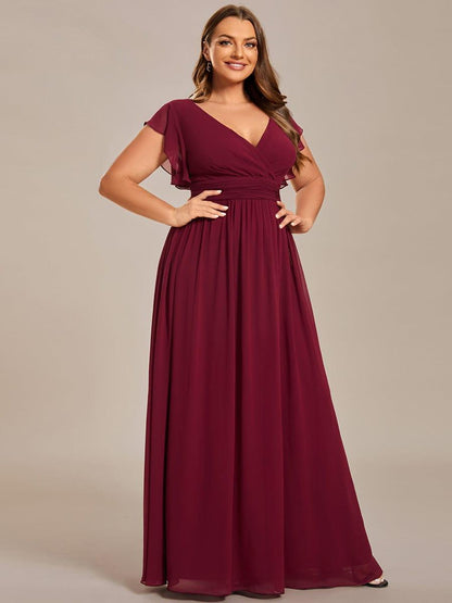 LILYANA | Abito chiffon elegante con volant