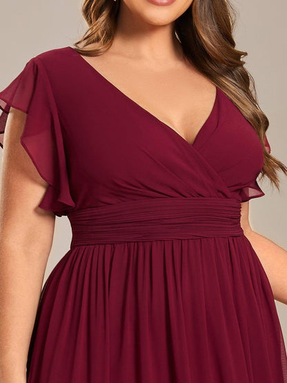 LILYANA | Abito chiffon elegante con volant