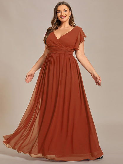 LILYANA | Abito chiffon elegante con volant
