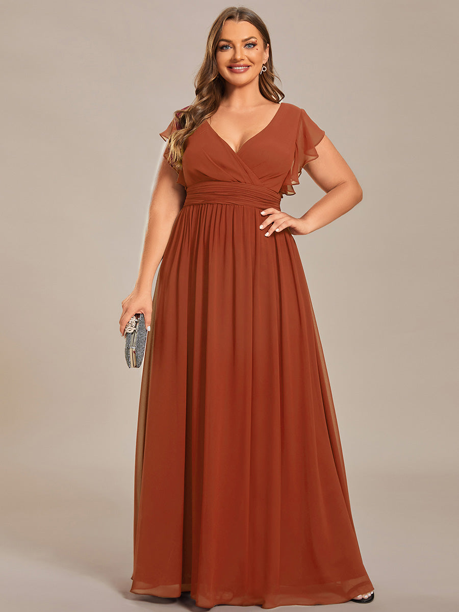 LILYANA | Abito chiffon elegante con volant