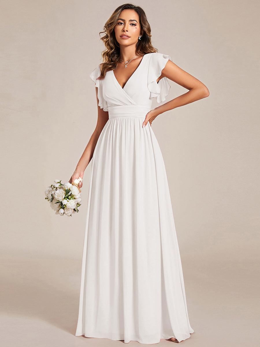 LILYANA | Abito chiffon elegante con volant