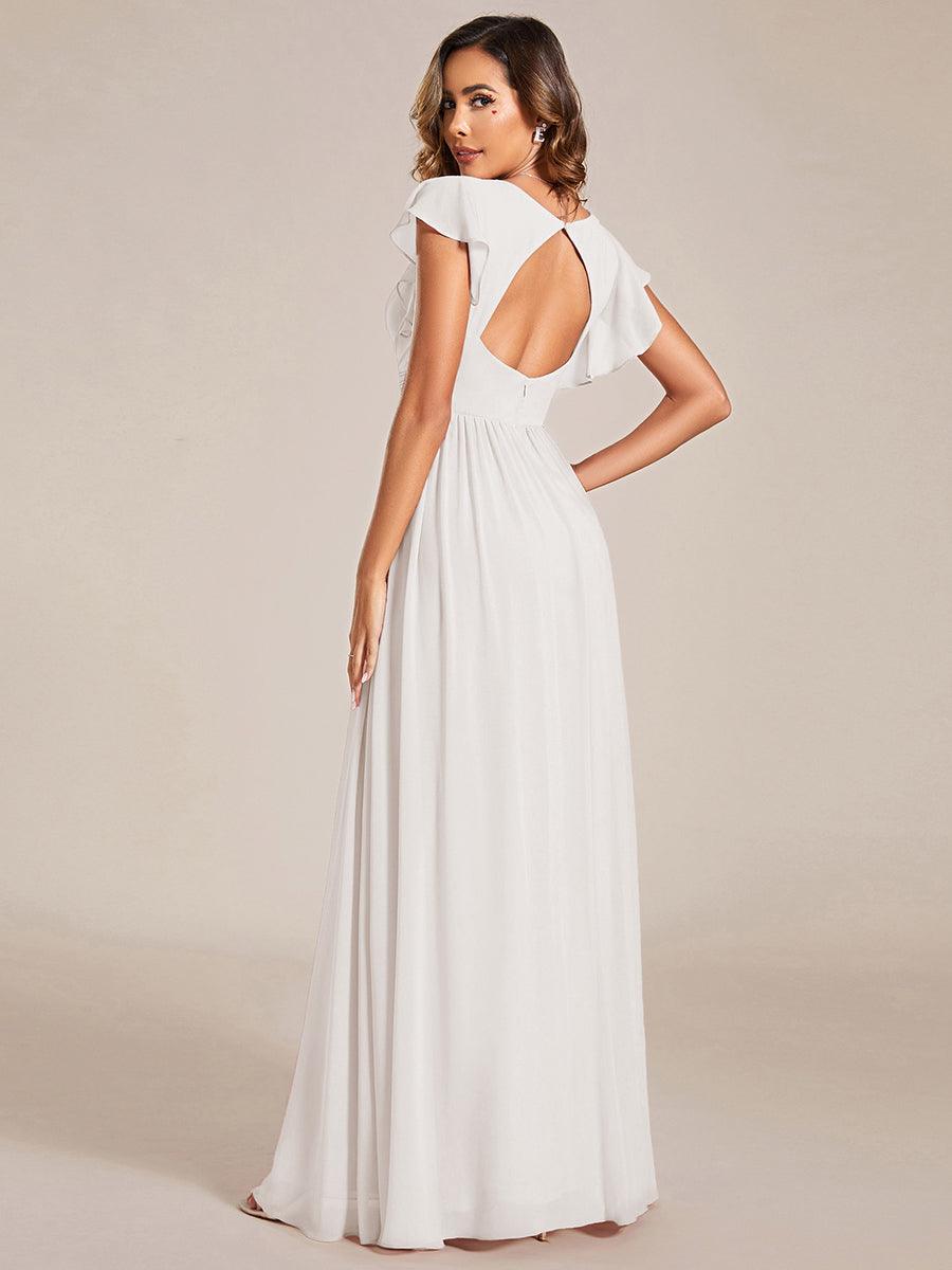 LILYANA | Abito chiffon elegante con volant