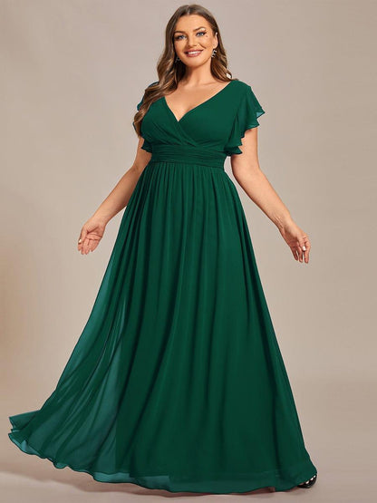 LILYANA | Abito chiffon elegante con volant