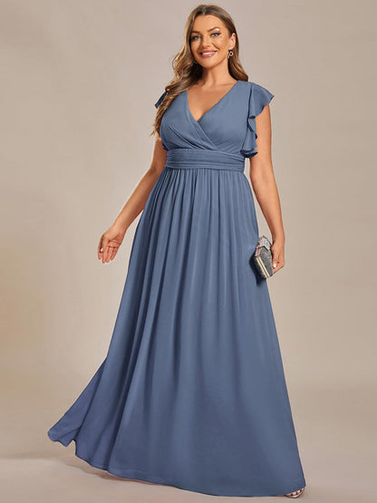 LILYANA | Abito chiffon elegante con volant