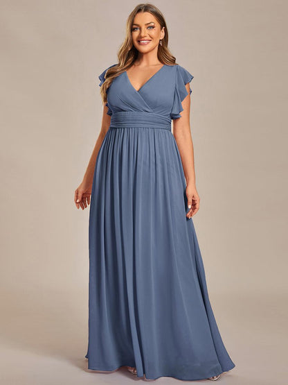 LILYANA | Abito chiffon elegante con volant