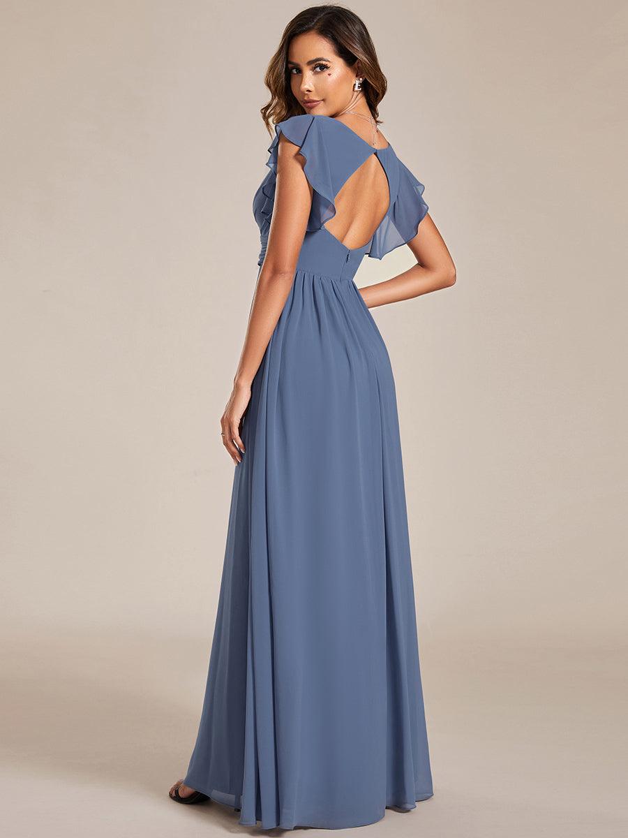 LILYANA | Abito chiffon elegante con volant