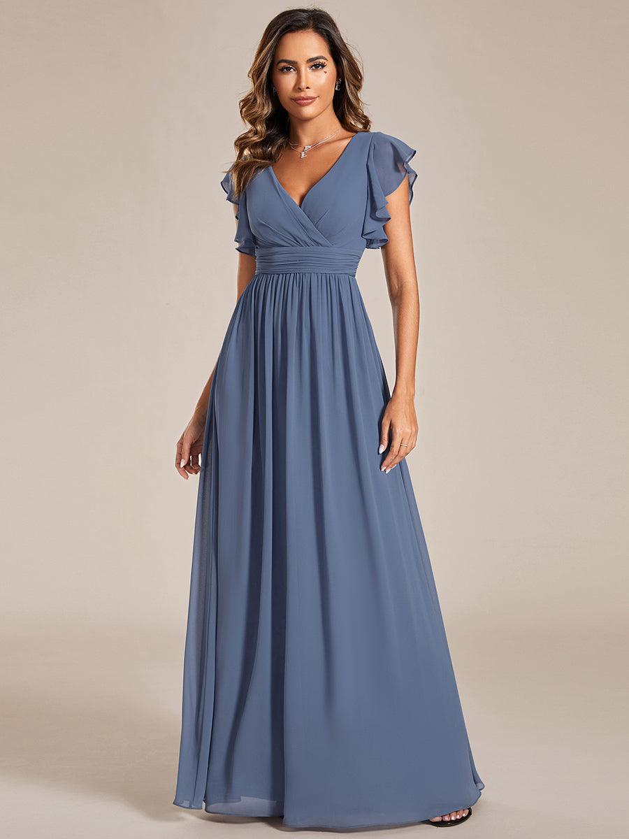 LILYANA | Abito chiffon elegante con volant