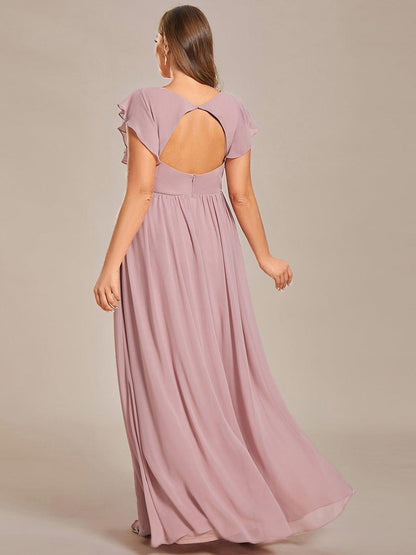 LILYANA | Abito chiffon elegante con volant