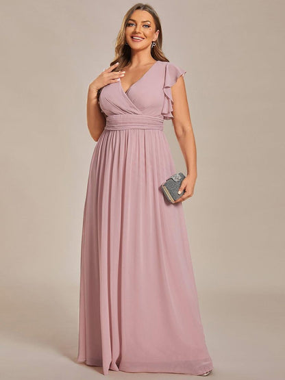 LILYANA | Abito chiffon elegante con volant
