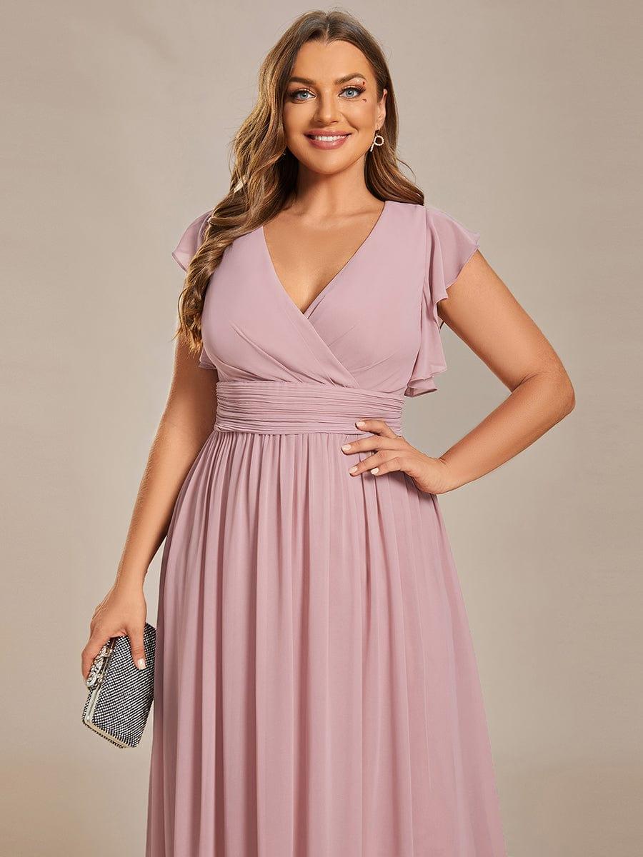 LILYANA | Abito chiffon elegante con volant