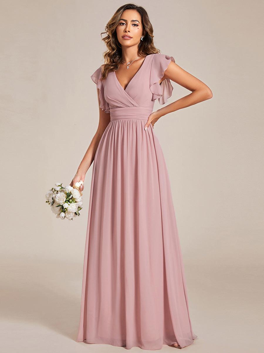 LILYANA | Abito chiffon elegante con volant