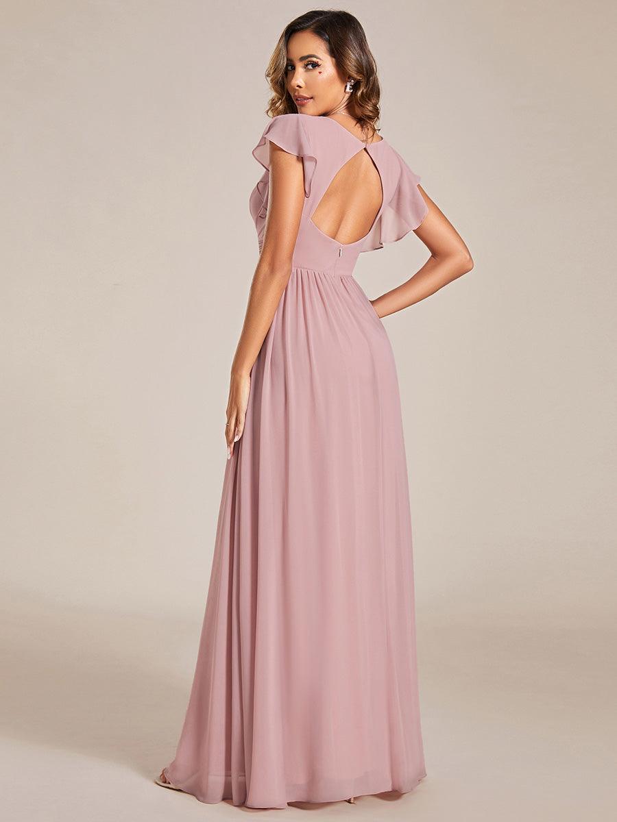 LILYANA | Abito chiffon elegante con volant