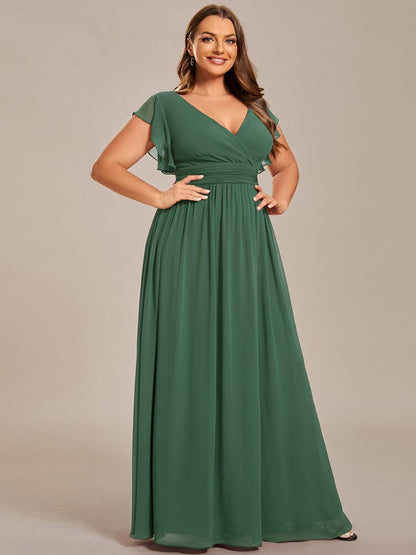 LILYANA | Abito chiffon elegante con volant