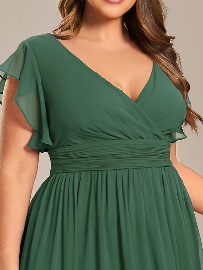 LILYANA | Abito chiffon elegante con volant