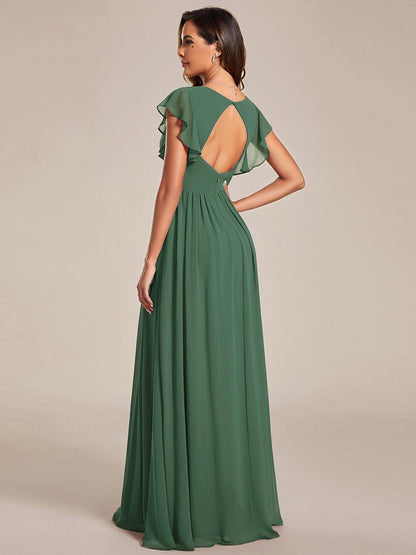 LILYANA | Abito chiffon elegante con volant