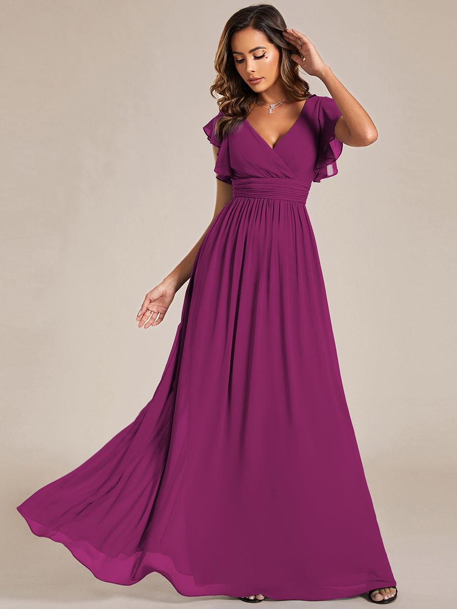 LILYANA | Abito chiffon elegante con volant