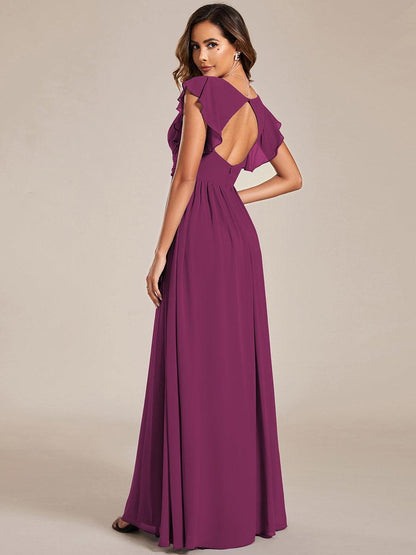 LILYANA | Abito chiffon elegante con volant