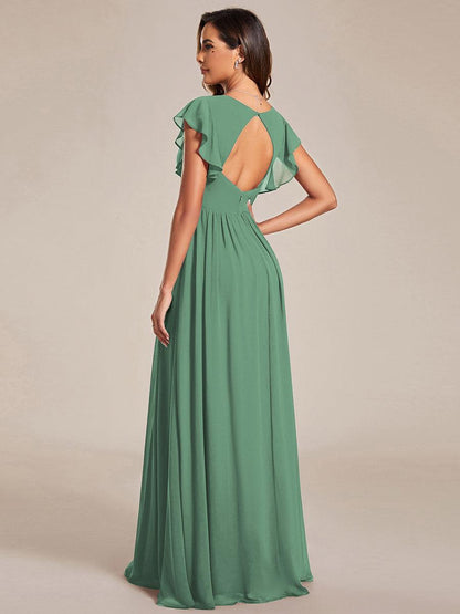 LILYANA | Abito chiffon elegante con volant